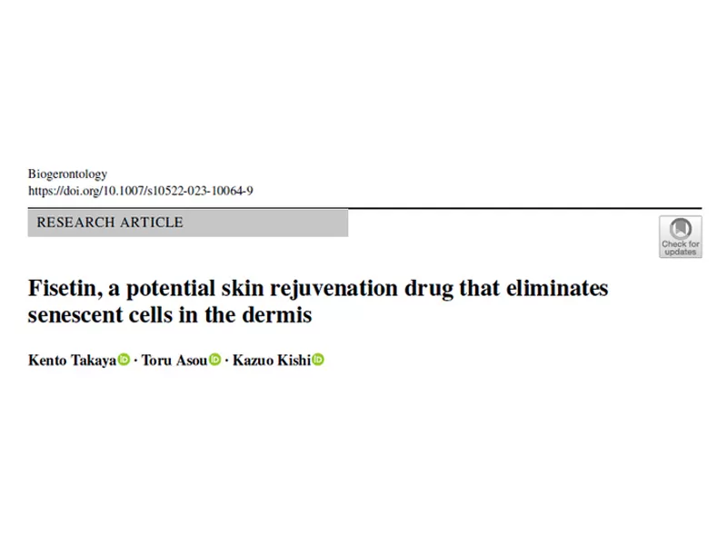 Fisetin: Gezielte Eliminierung von Seneszenz zellen in der Dermal schicht, die neue Möglichkeiten für das Anti-Aging der Haut erschließt