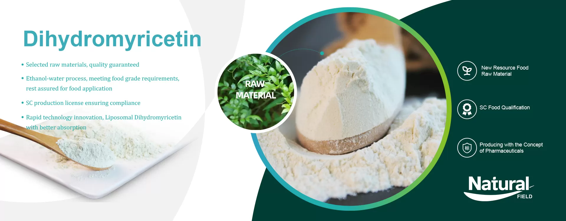 Warum wählen Sie natürliches Feld als Ihr China Vine Tee Extrakt/Dihydro myricetin Pulver Hersteller?