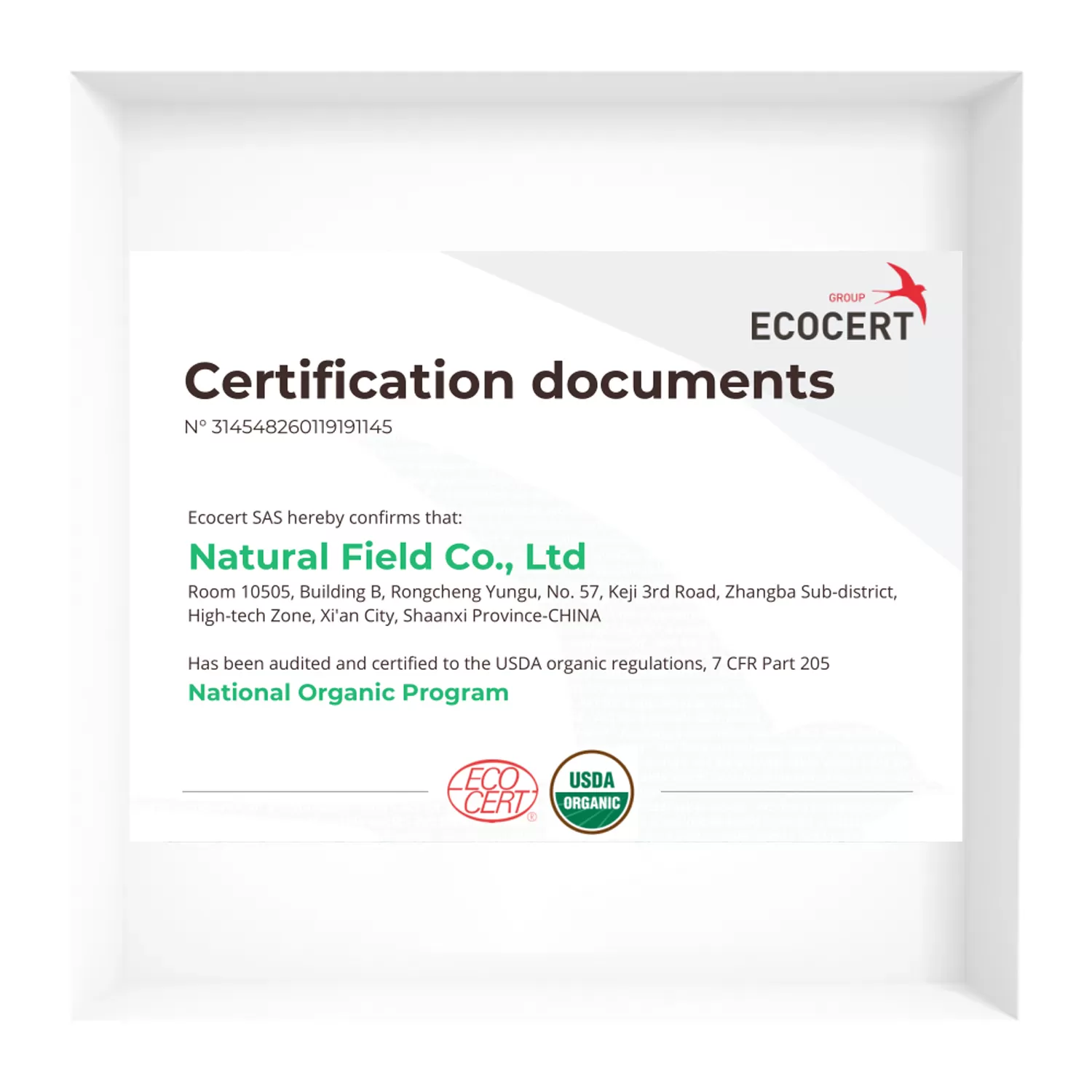 ECOCERT-Zertifizierung